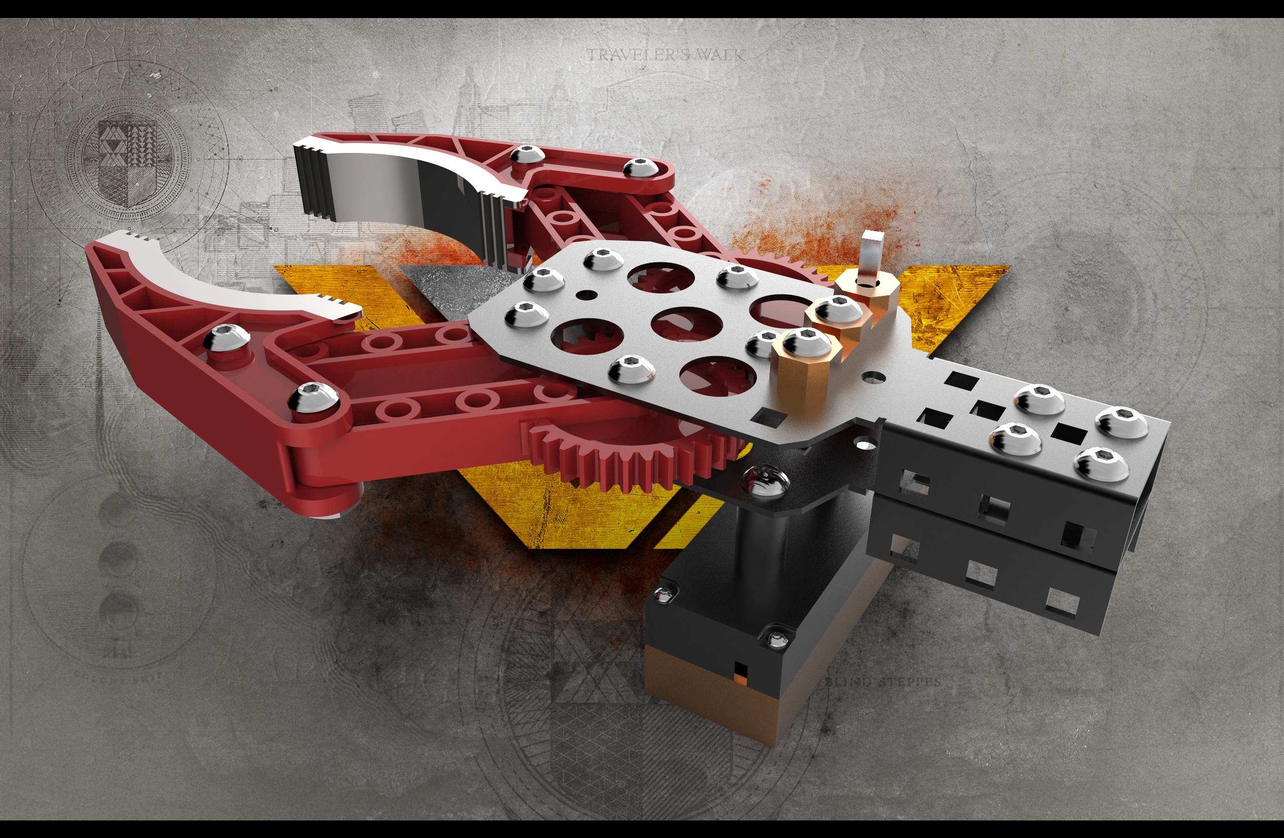 可以3D打印的机器人抓手末端执行器